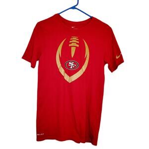 The Nike Tee mens red San Francisco 49ers football graphic t-shirt size small